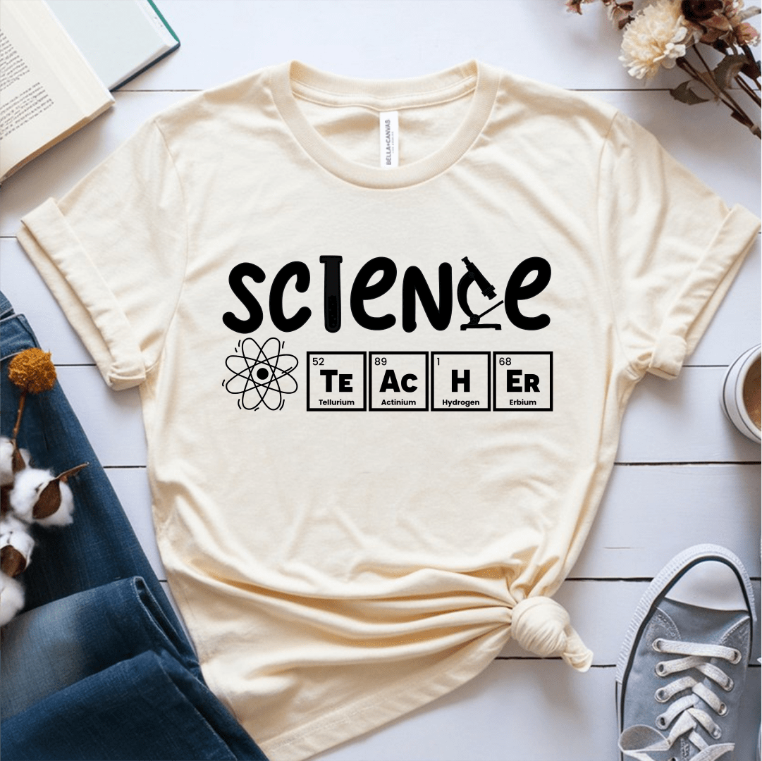 T-Shirt Cream / S Science Teacher Periodic Table T-Shirt
