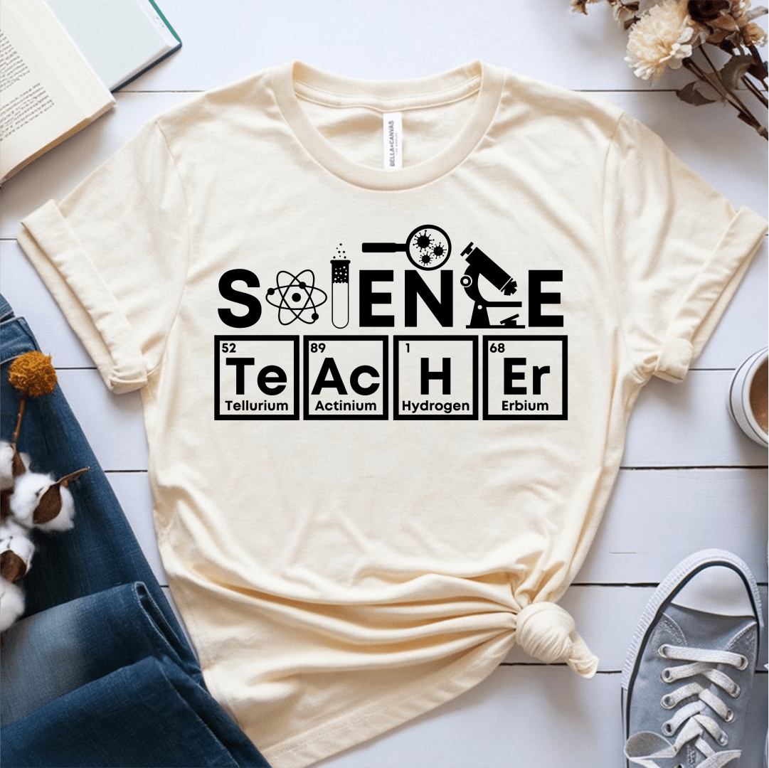 T-Shirt Cream / S Science Teacher Periodic Table T-Shirt