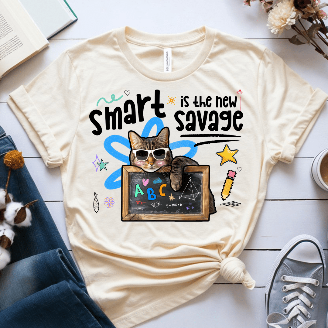 T-Shirt Cream / S Smart Is The New Savage T-Shirt