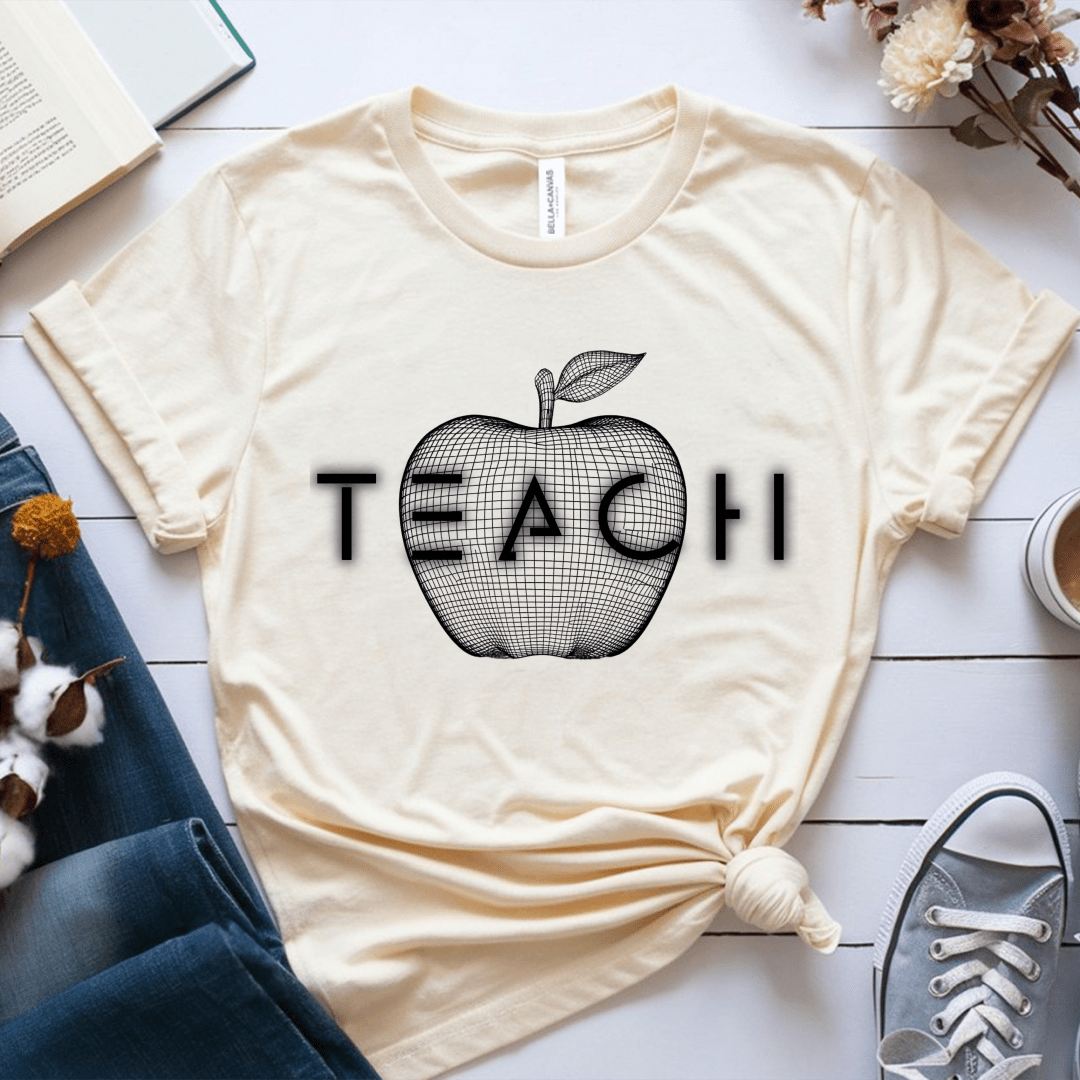 T-Shirt Cream / S Teach Futuristic Apple T-Shirt