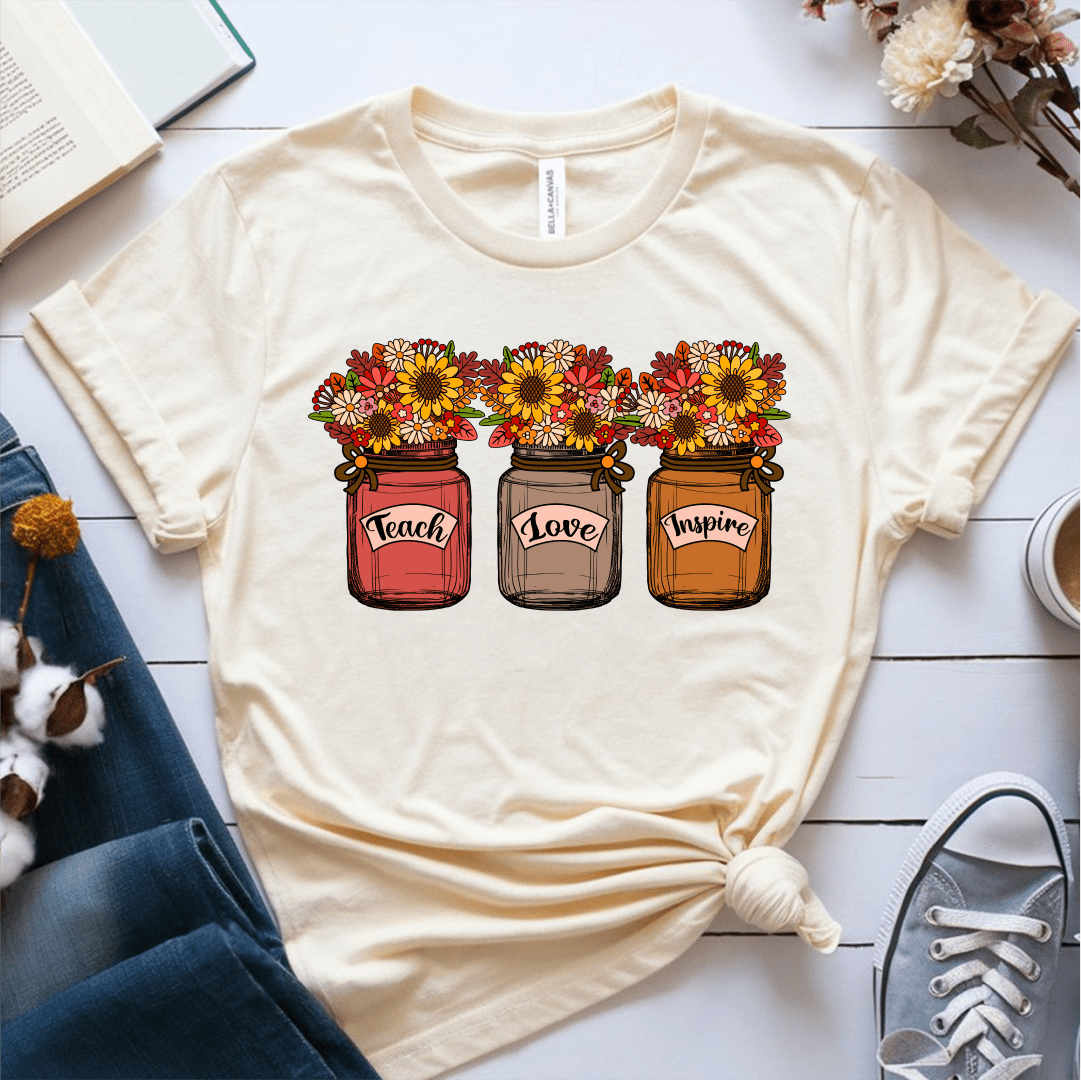 T-Shirt Cream / S Teach Love Inspire T-Shirt