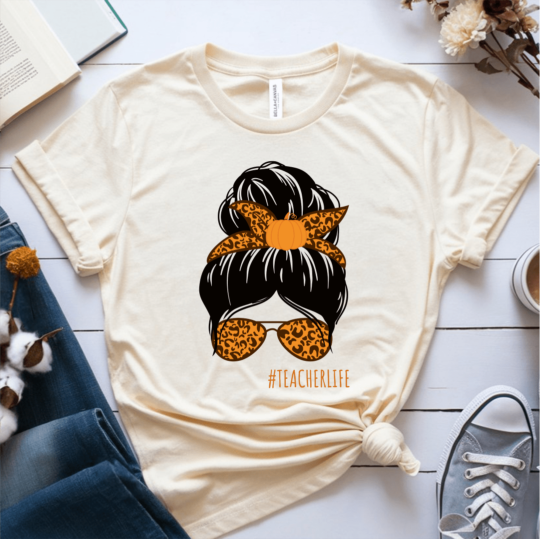 T-Shirt Cream / S #Teacher Life T-Shirt