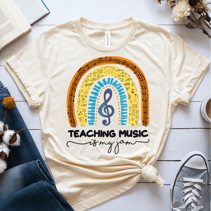 T-Shirt Cream / S Teaching Music Is My Jam T-Shirt