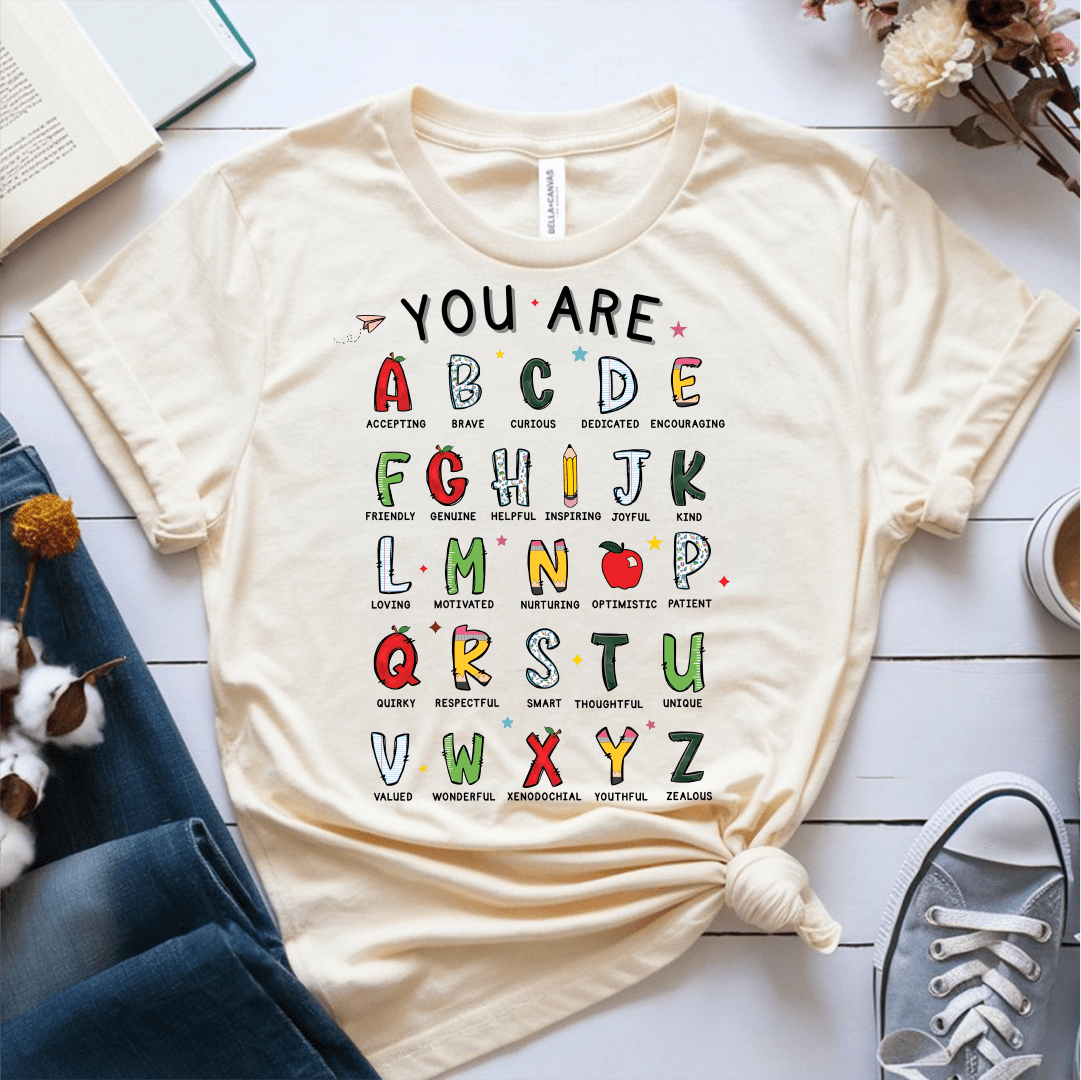 T-Shirt Cream / S You Are Alphabet T-Shirt