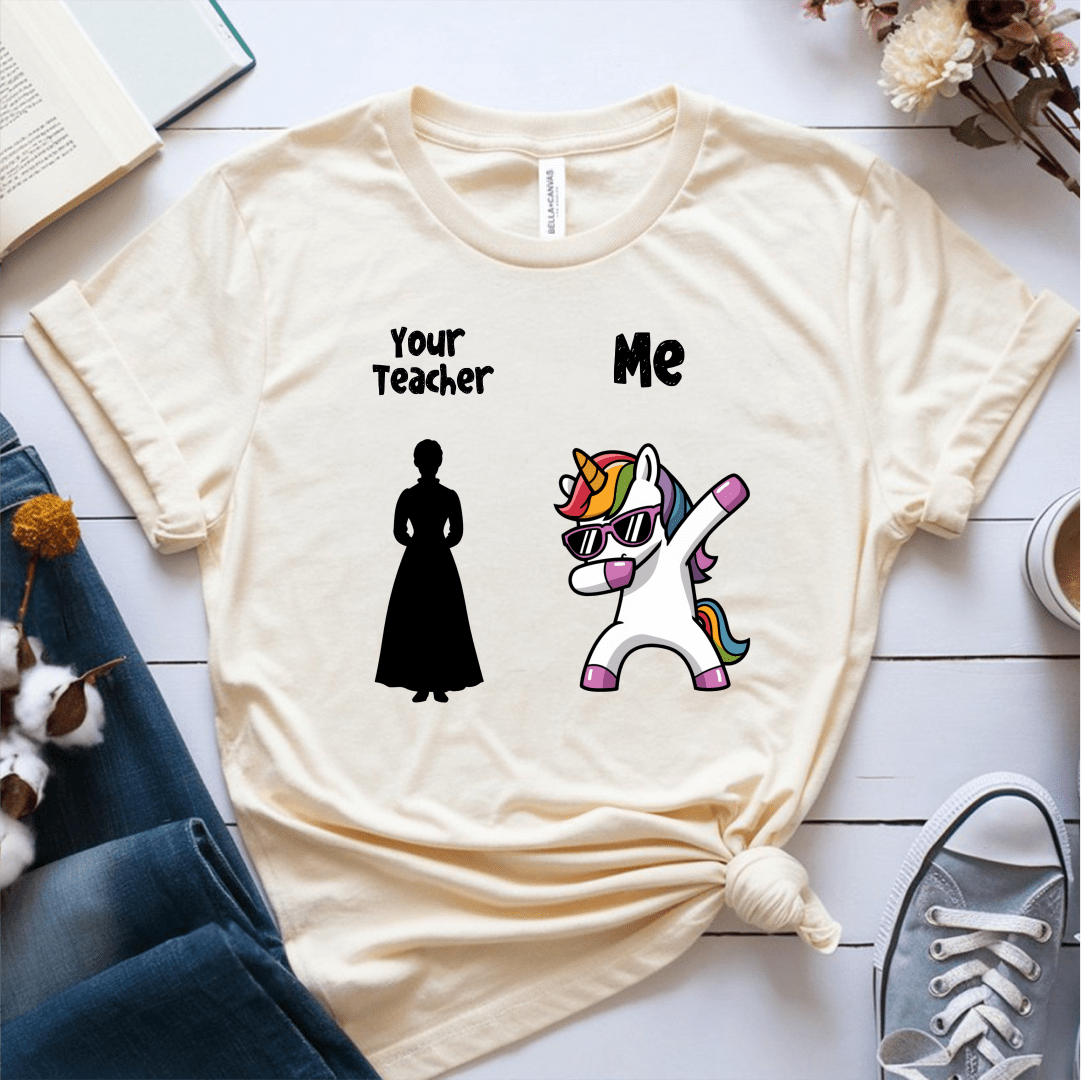 T-Shirt Cream / S Your Teacher Vs Me T-Shirt