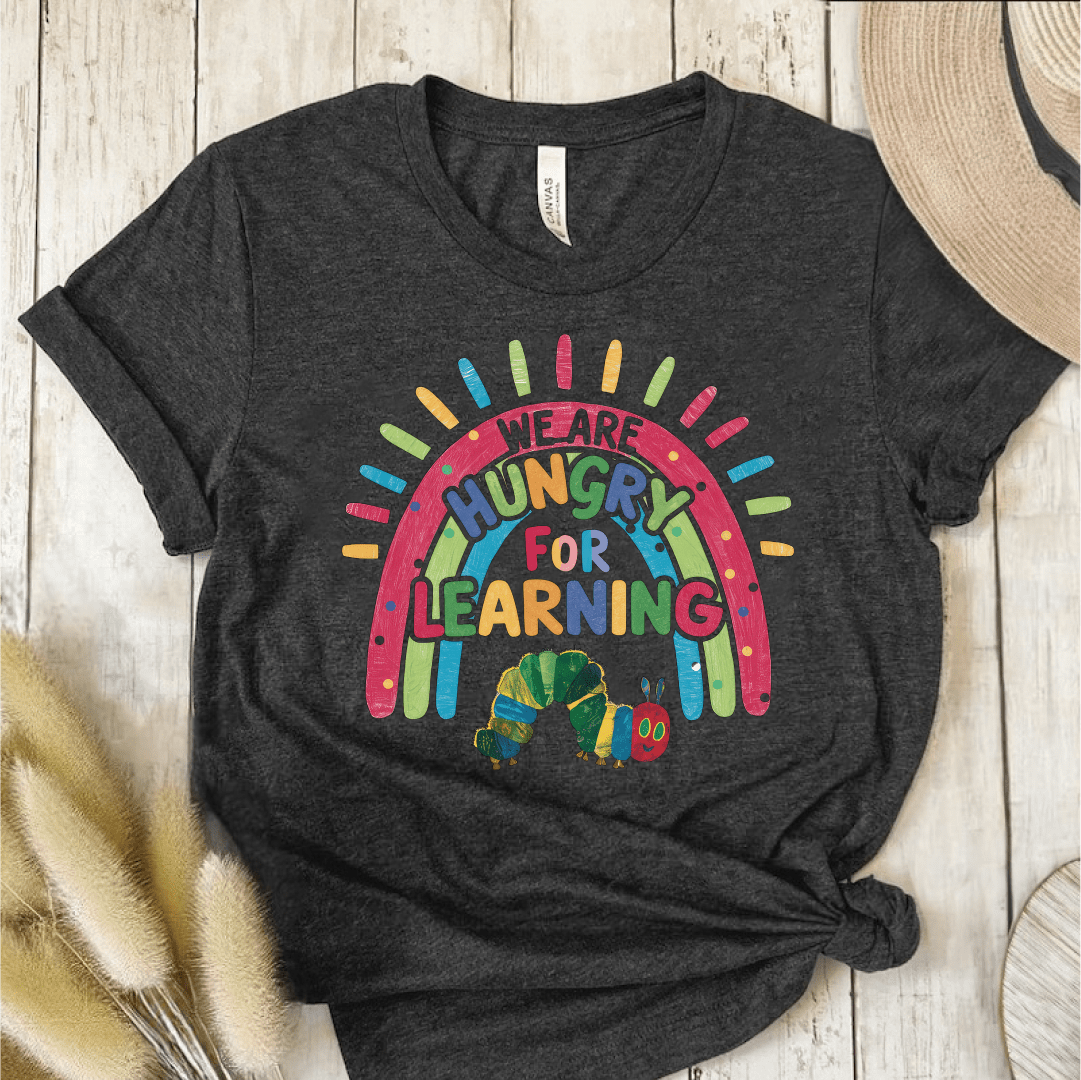 T-Shirt Dark Grey Heather / S We Are Hungry For Learning T-Shirt