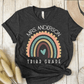 T-Shirt Dark Grey Heather / XS Personalized Name and Grade Pastel Rainbow T-Shirt