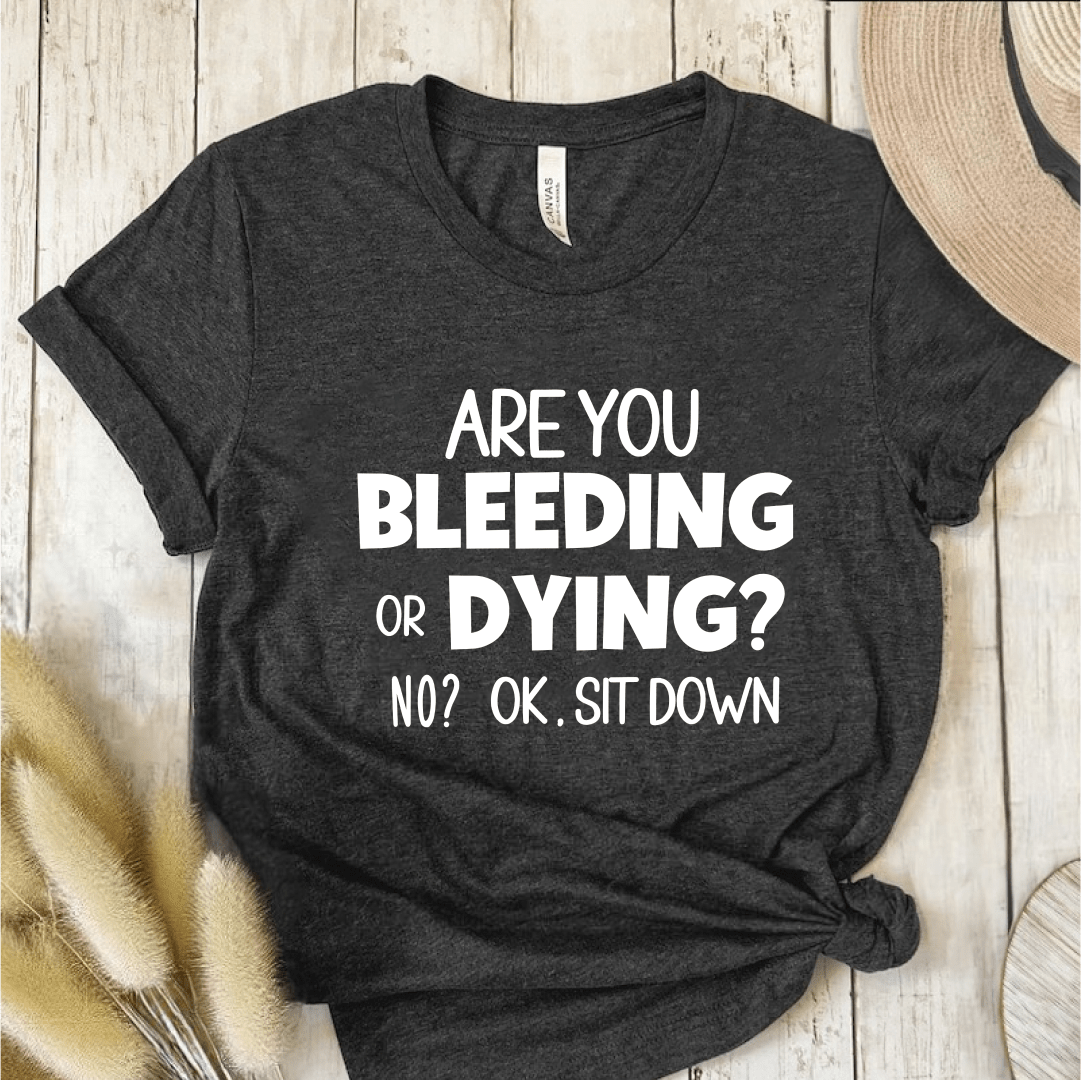 T-Shirt Dark Grey / S Are You Bleeding Or Dying T-Shirt