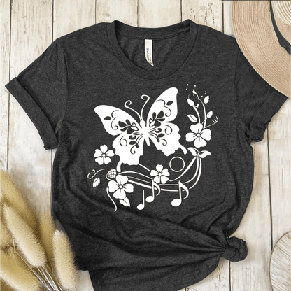 T-Shirt Dark Grey / S Butterfly Note T-Shirt