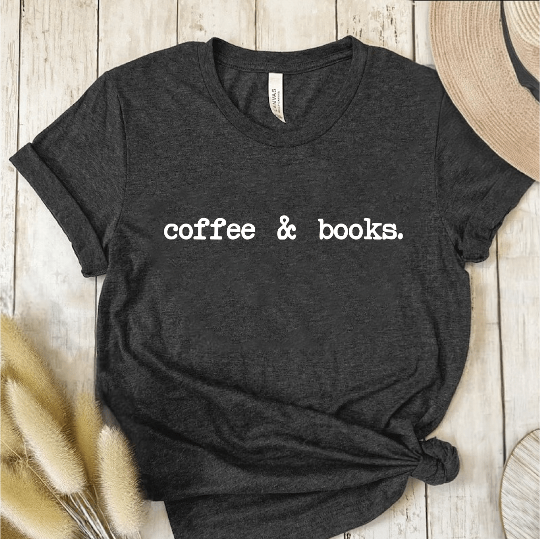 T-Shirt Dark Grey / S Coffee & Books T-Shirt