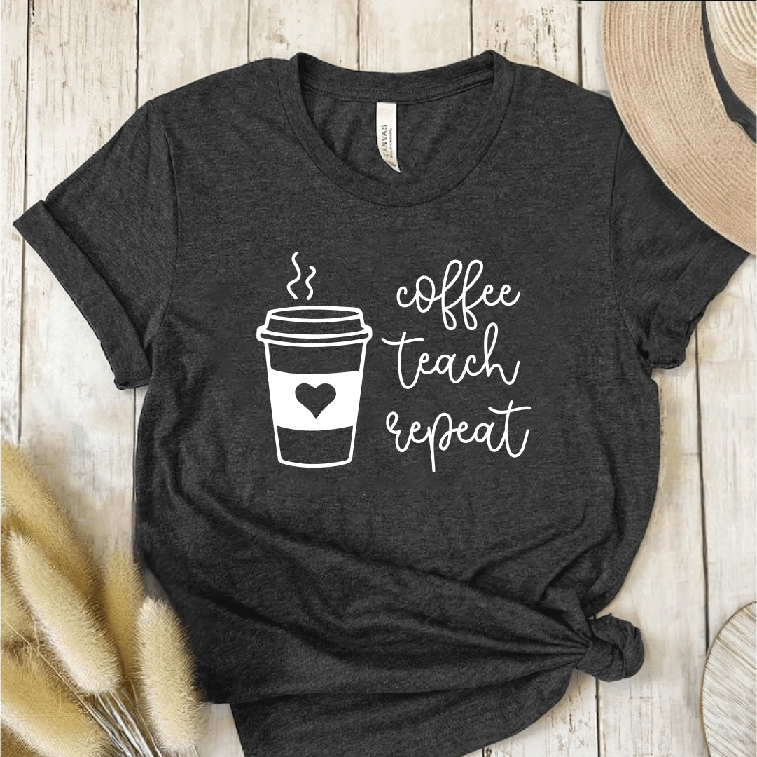 T-Shirt Dark Grey / S Coffee Teach Repeat T-Shirt