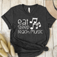 T-Shirt Dark Grey / S Eat Sleep Teach Music T-Shirt