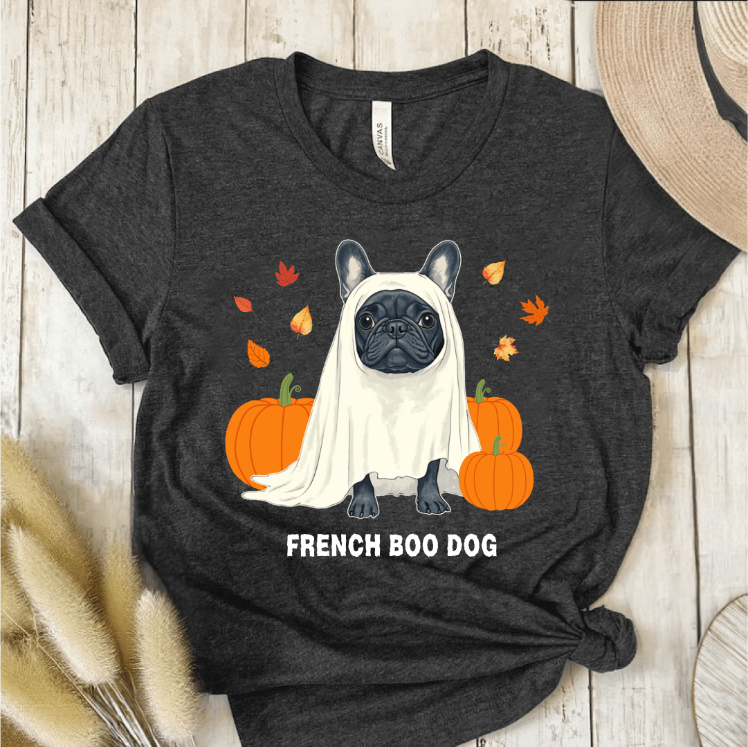 T-Shirt Dark Grey / S French Boo Dog T-Shirt