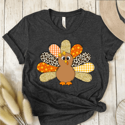 T-Shirt Dark Grey / S Glitter Turkey T-Shirt