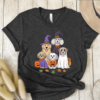 T-Shirt Dark Grey / S Halloween Dogs T-Shirt