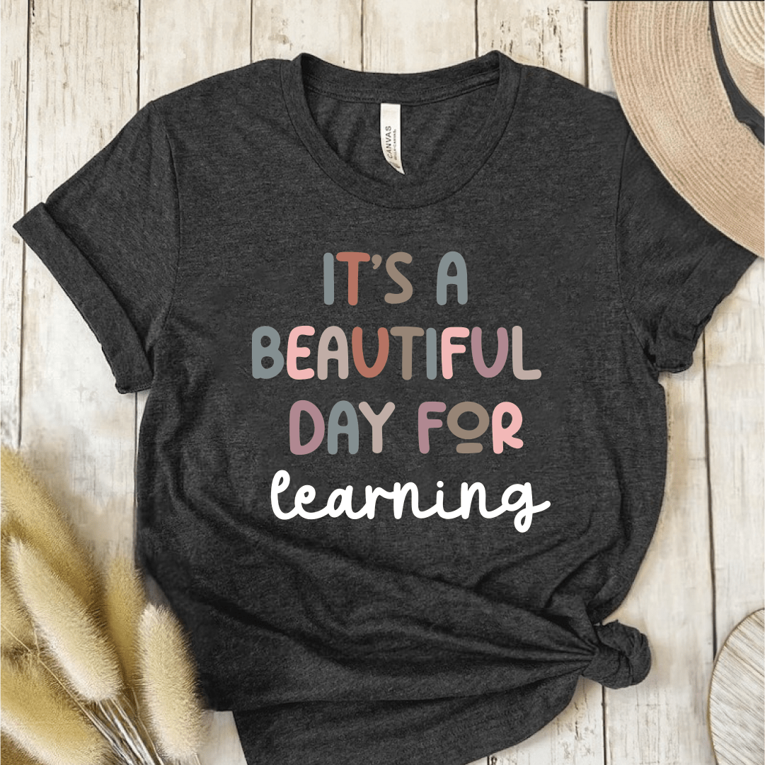 T-Shirt Dark Grey / S It's A Beautiful Day For Learning T-Shirt