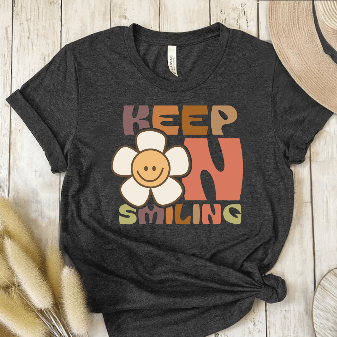 T-Shirt Dark Grey / S Keep On Smiling T-Shirt