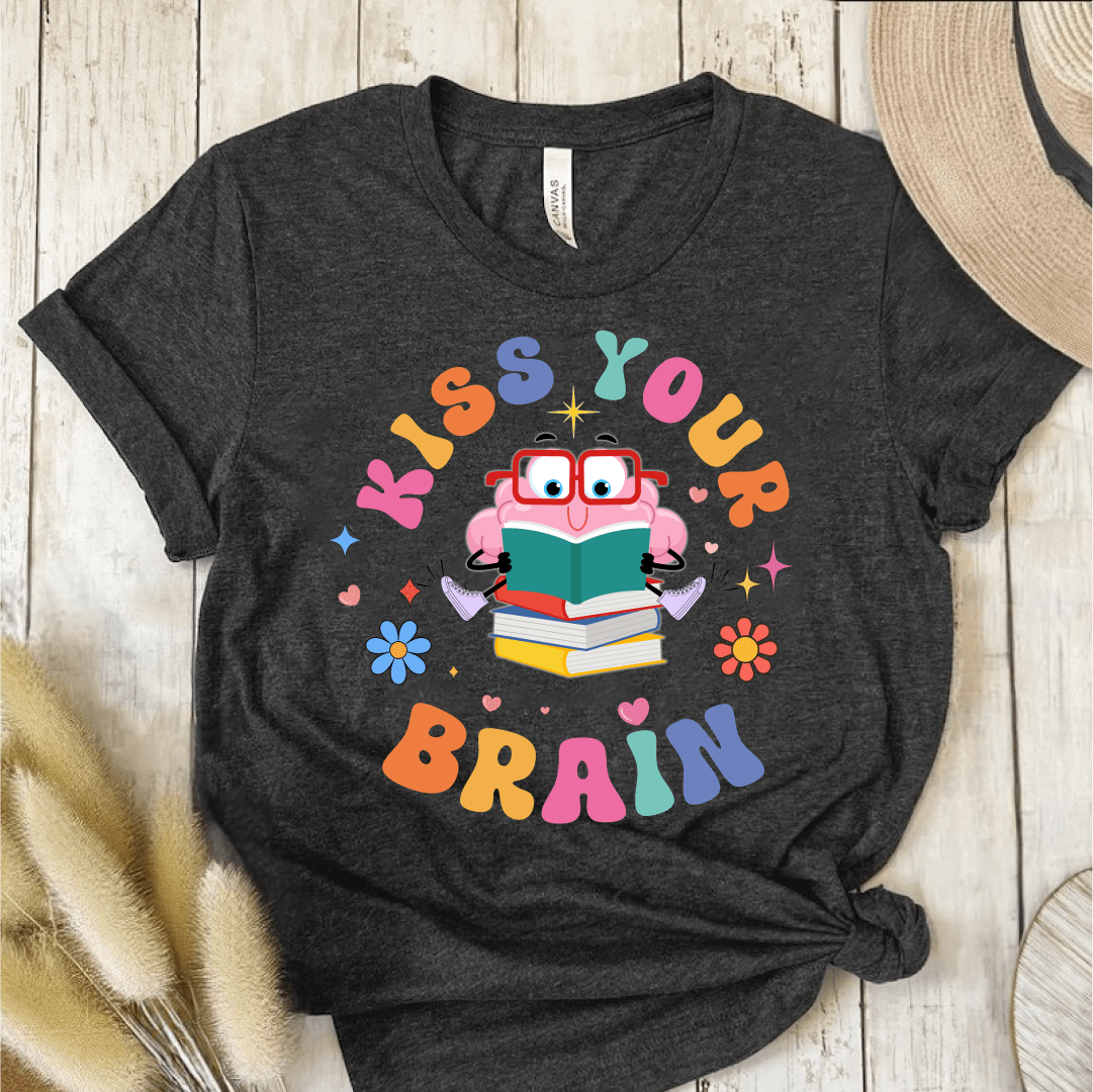 T-Shirt Dark Grey / S Kiss Your Brain T-Shirt