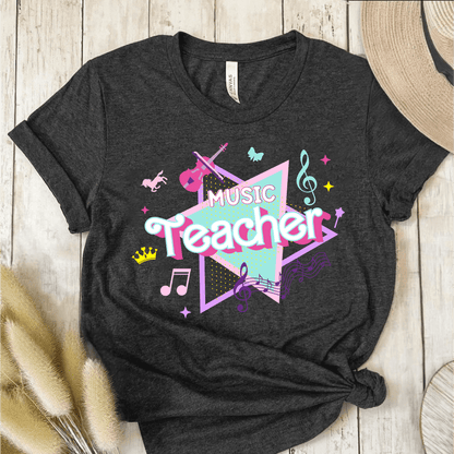 T-Shirt Dark Grey / S Music Teacher Barbie T-Shirt