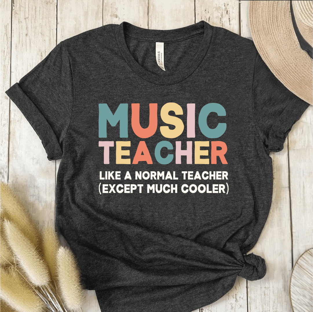 T-Shirt Dark Grey / S Music Teacher Like A Normal Teacher T-Shirt