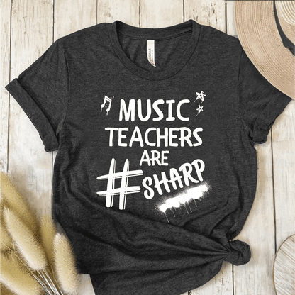 T-Shirt Dark Grey / S Music Teachers Are Sharp T-Shirt