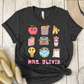 T-Shirt Dark Grey / S Personalized Name Cute Pastel Stickers T-Shirt