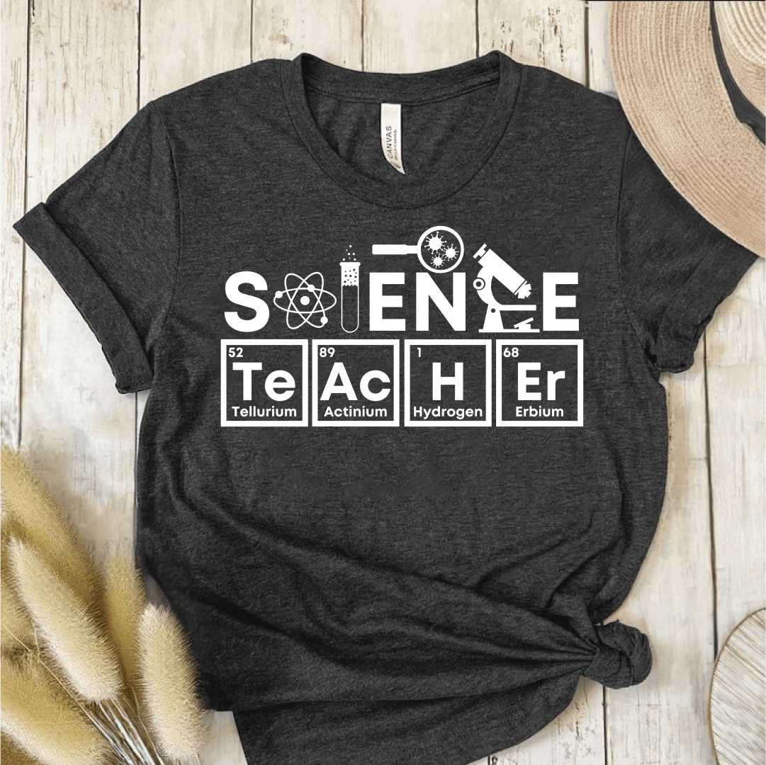 T-Shirt Dark Grey / S Science Teacher Periodic Table T-Shirt