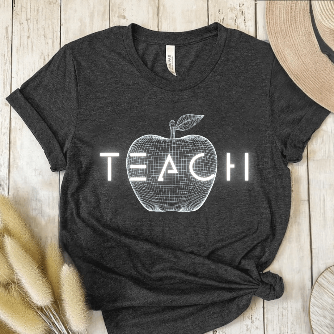T-Shirt Dark Grey / S Teach Futuristic Apple T-Shirt