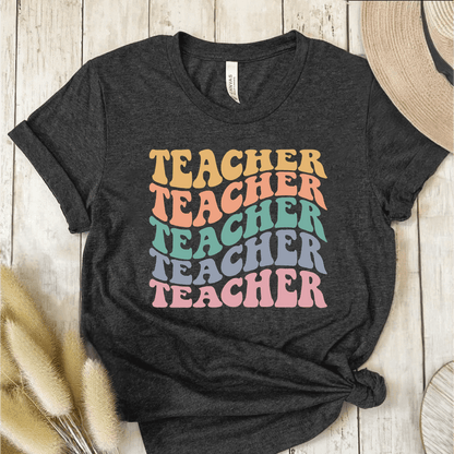 T-Shirt Dark Grey / S Teacher Wavy T-Shirt