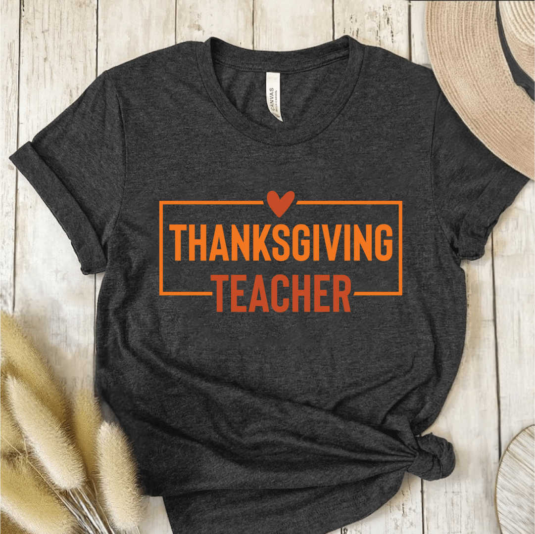 T-Shirt Dark Grey / S Thanksgiving Teacher T-Shirt