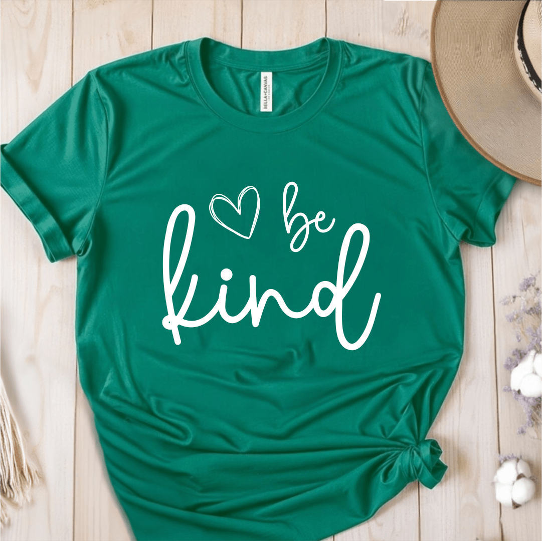 T-Shirt Green / S Be Kind Heart Sketch T-Shirt