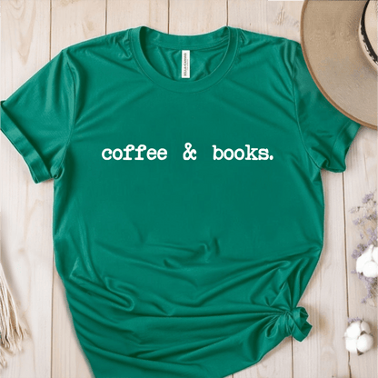 T-Shirt Green / S Coffee & Books T-Shirt