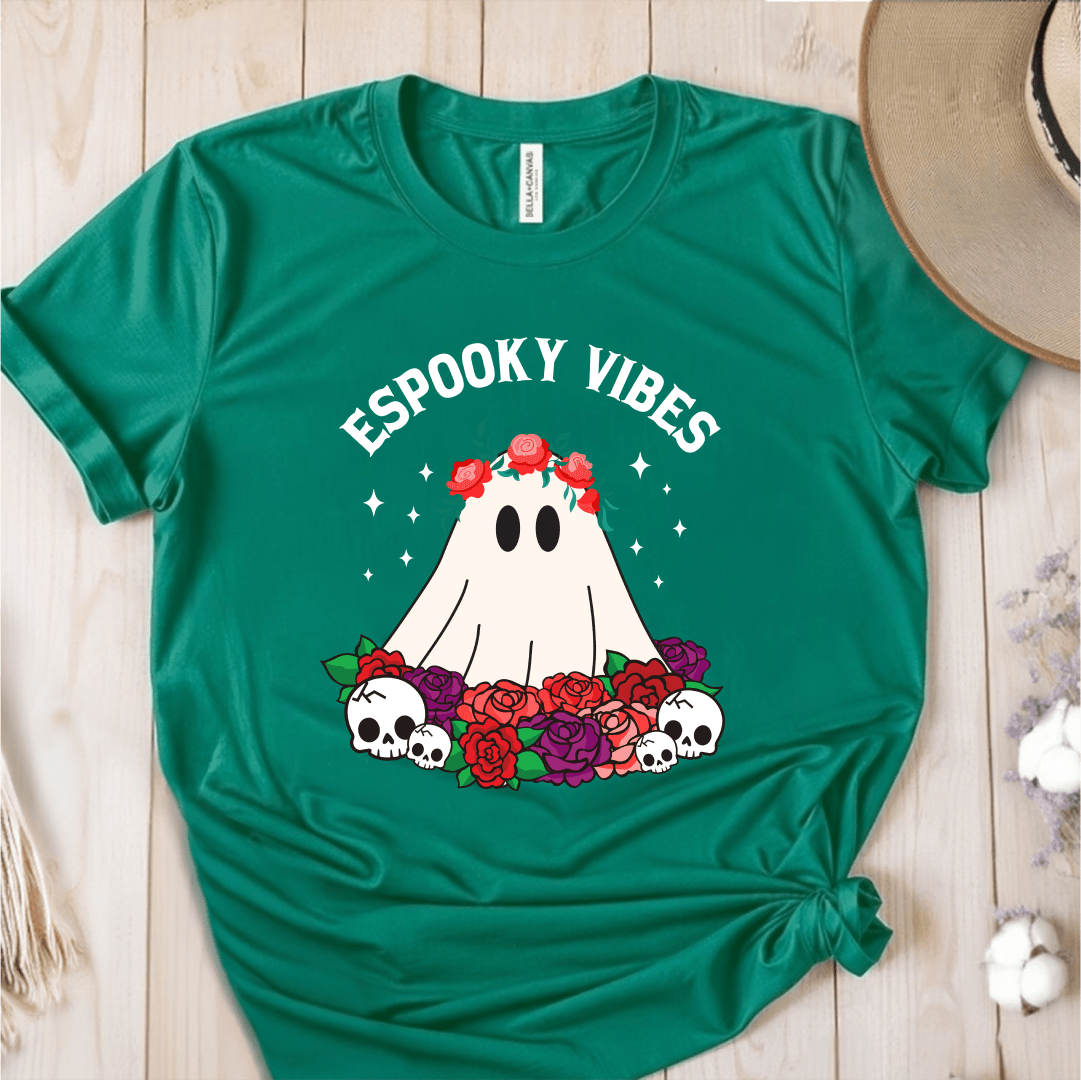 T-Shirt Green / S Espooky Vibes Ghost T-Shirt