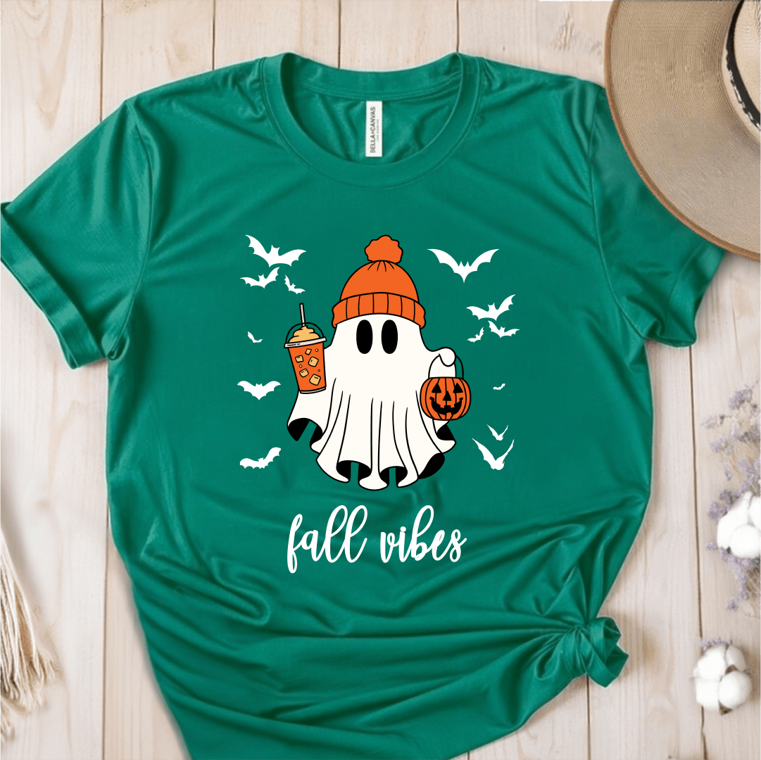 T-Shirt Green / S Ghost Fall Vibes T-Shirt