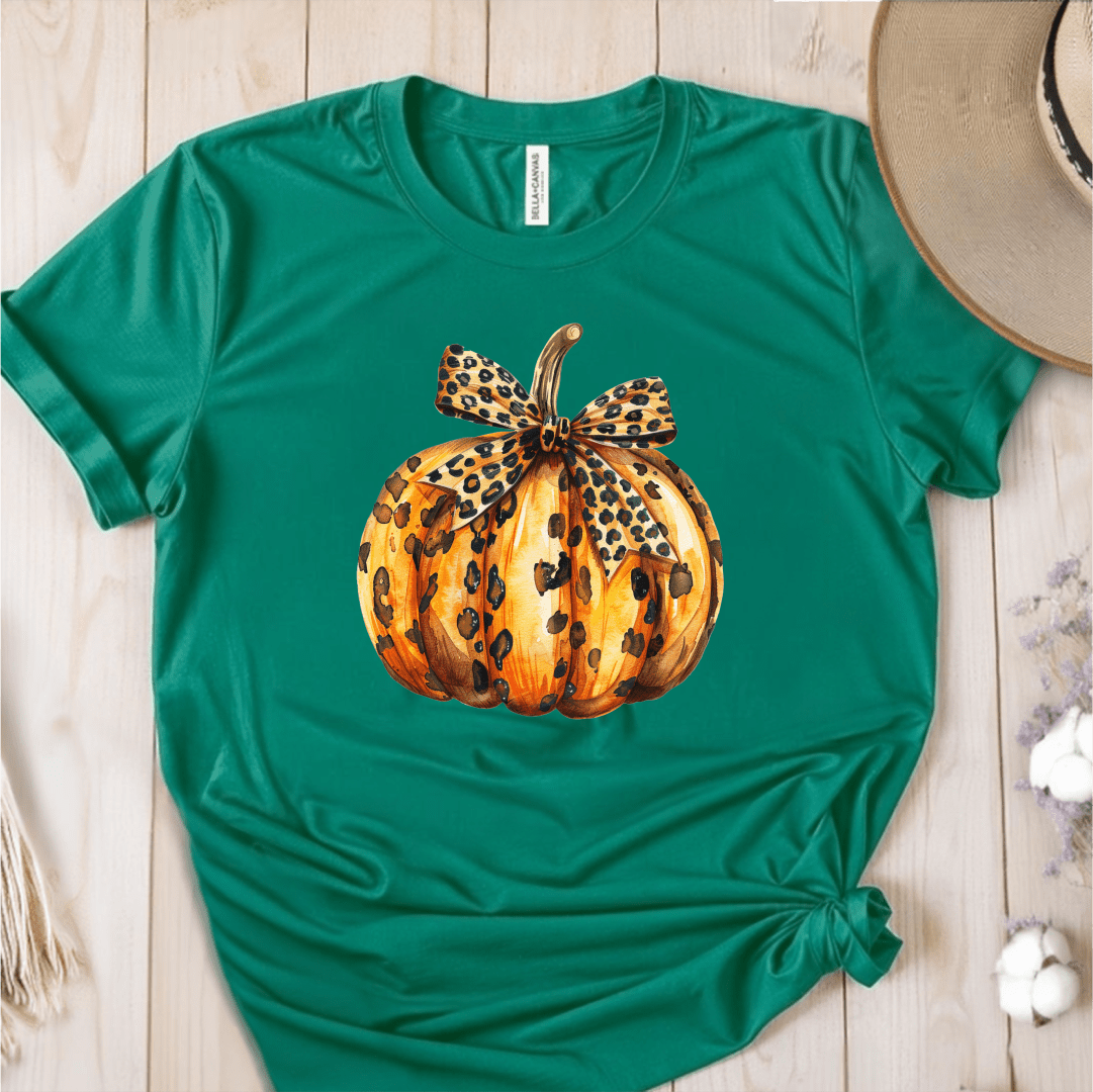 T-Shirt Green / S Pumpkin Leopard T-Shirt