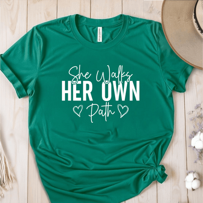 T-Shirt Green / S She Walks Her Own Path T-Shirt