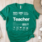 T-Shirt Green / S Teacher GMO Description T-Shirt