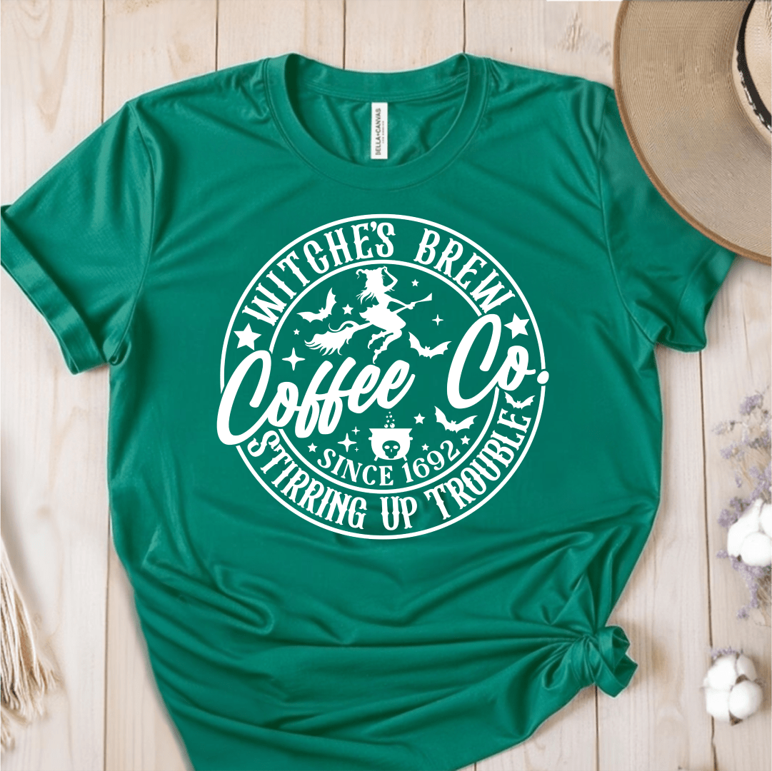 T-Shirt Green / S Witches Brew Coffee T-Shirt