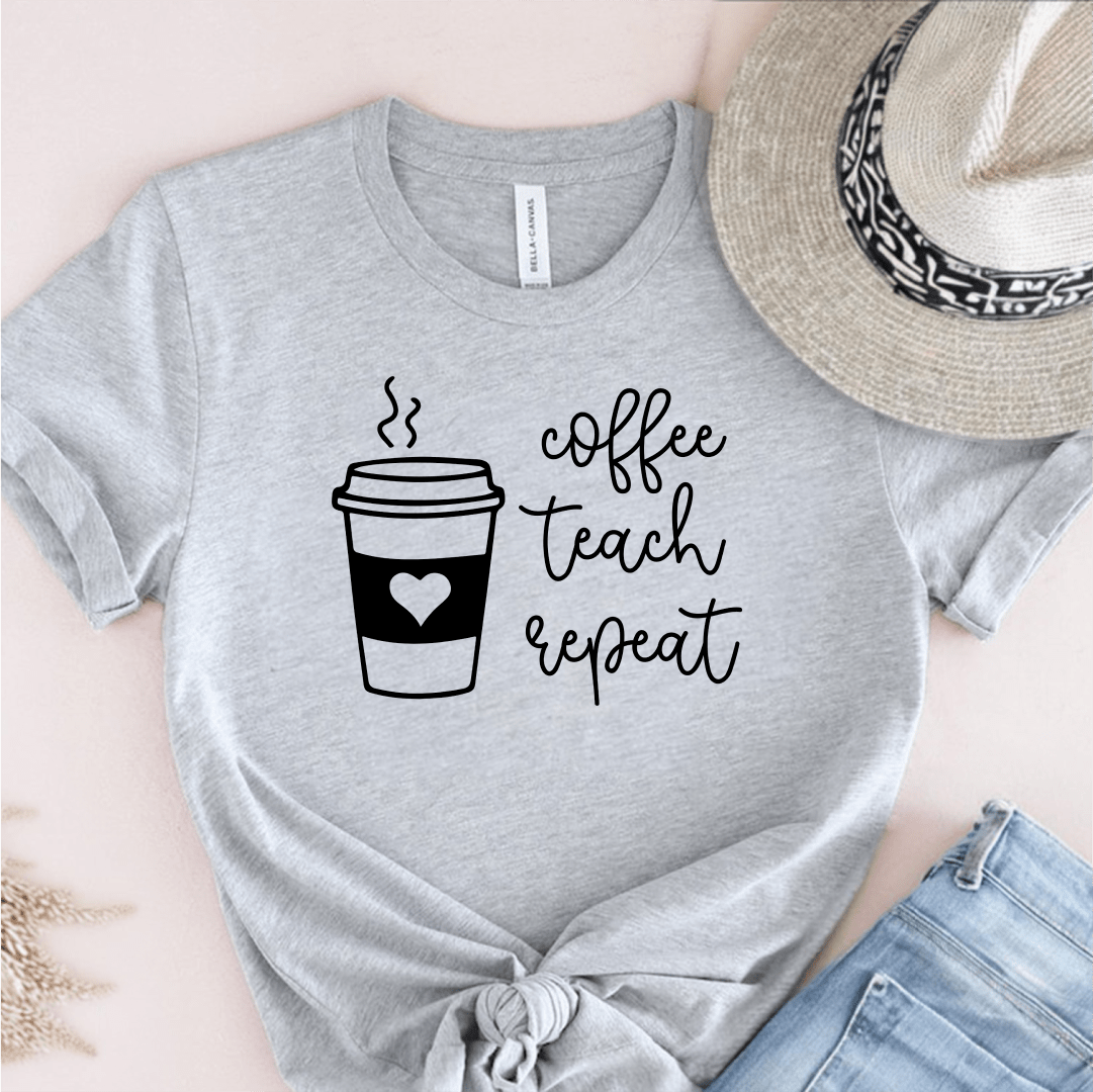 T-Shirt Grey / S Coffee Teach Repeat T-Shirt