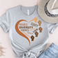 T-Shirt Grey / S Diversity Heart Skin Color T-Shirt