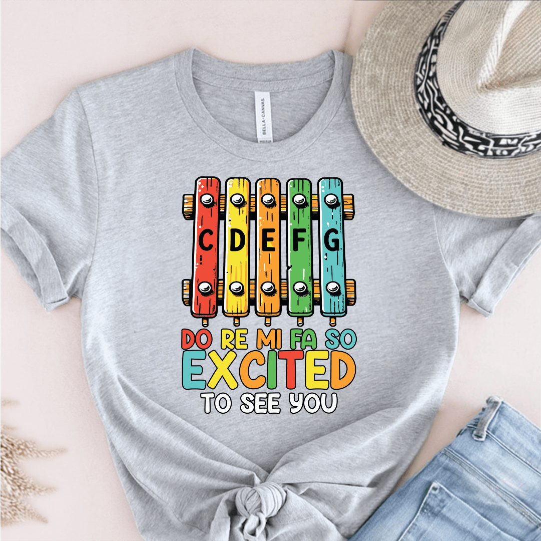 T-Shirt Grey / S Do Re Mi Fa So Excited to See You T-Shirt