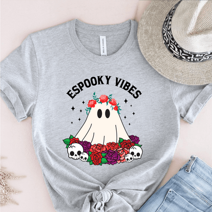 T-Shirt Grey / S Espooky Vibes Ghost T-Shirt