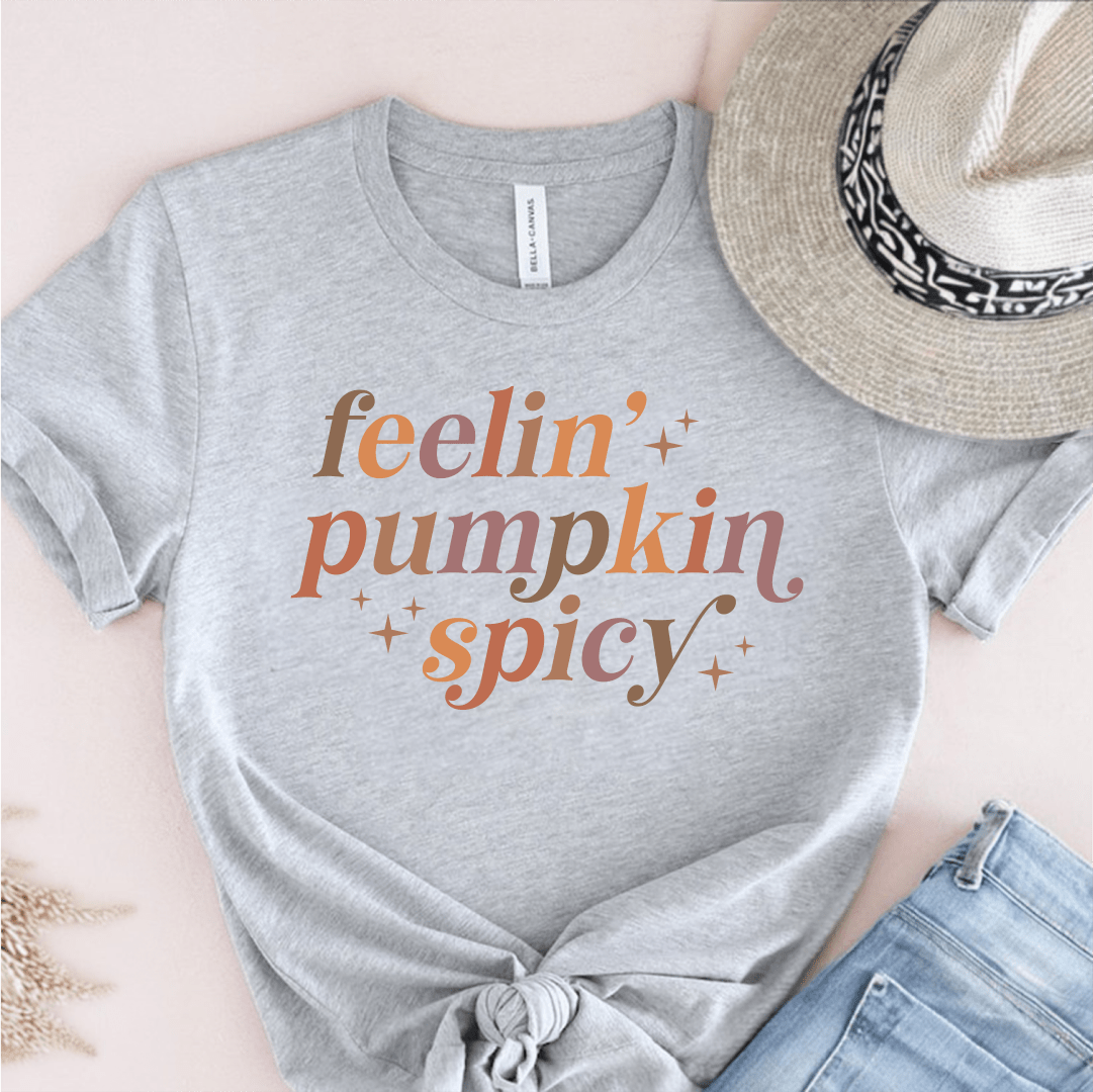 T-Shirt Grey / S Feelin Pumpkin Spicy T-Shirt