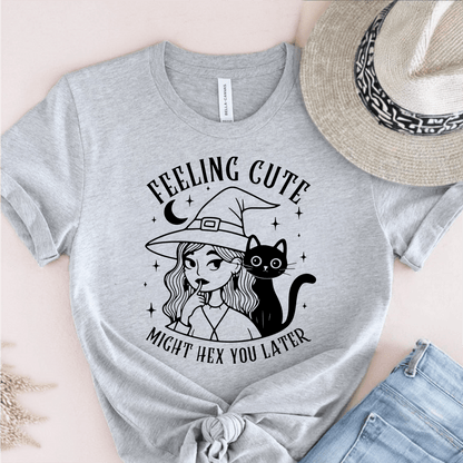 T-Shirt Grey / S Feeling Cute Might Hex You Later T-Shirt