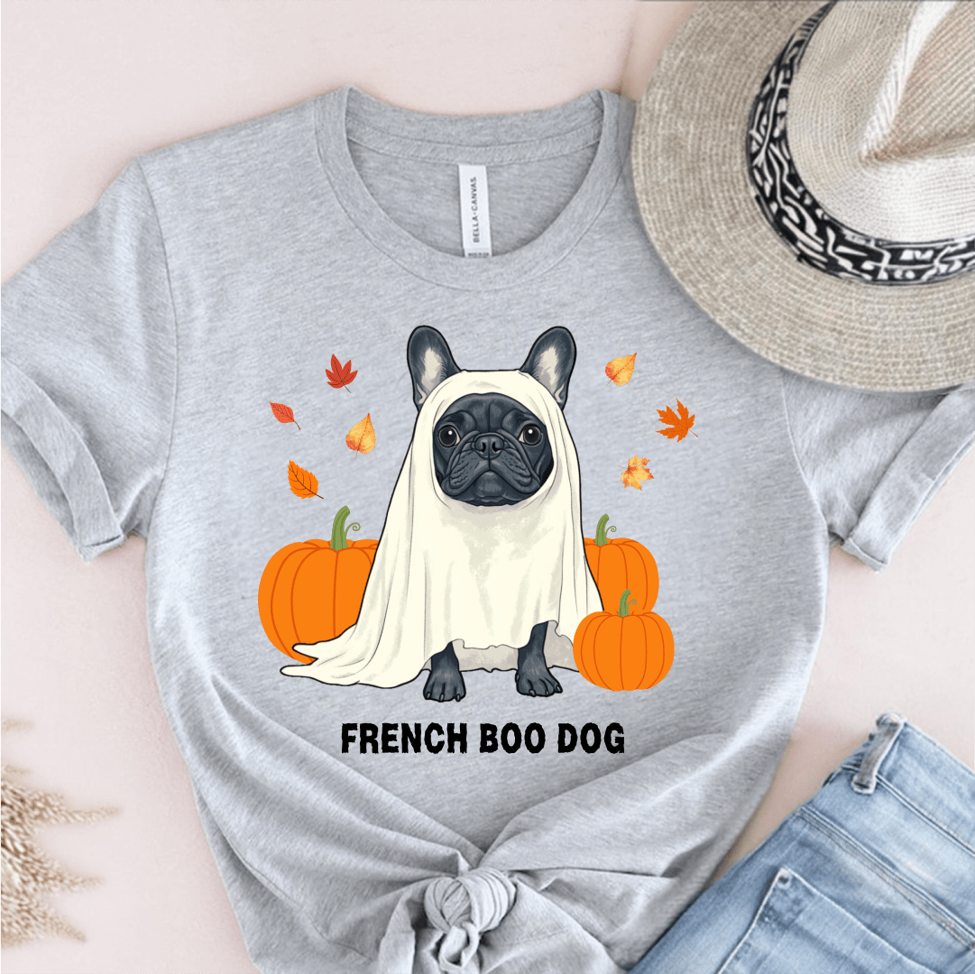 T-Shirt Grey / S French Boo Dog T-Shirt