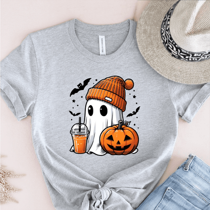 T-Shirt Grey / S Halloween Ghost Fall T-Shirt