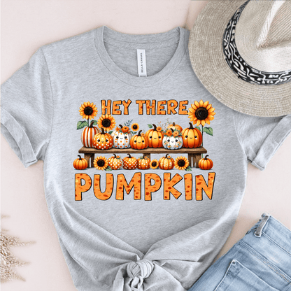 T-Shirt Grey / S Hey There Pumpkin T-Shirt