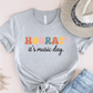 T-Shirt Grey / S Hooray Its Music Day T-Shirt