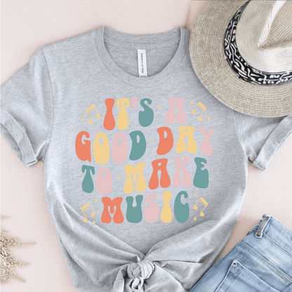 T-Shirt Grey / S Its A Good Day To Make Music (Pastel) T-Shirt