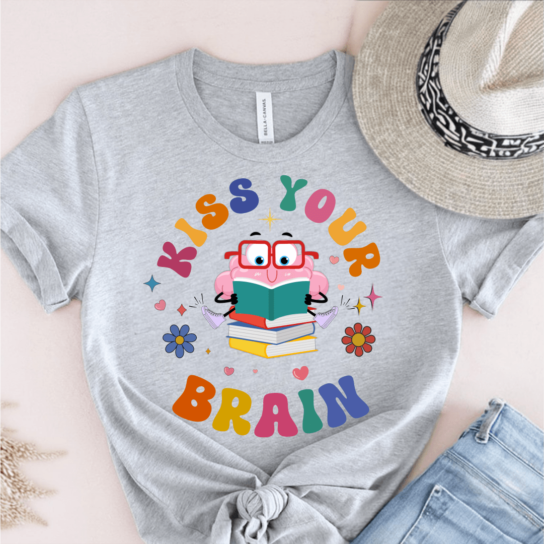 T-Shirt Grey / S Kiss Your Brain T-Shirt